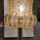 Lampadaire, verre de Murano et poussière d'or, Barovier & Toso, années 50
