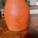 Grand soliflore Daum Nancy - verre soufflé marmoréen orange - H=41cm