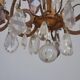 Lustre pampilles doré époque fin XIXème 6 feux