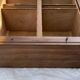 Double-column oak filing cabinet with curtains, 50.