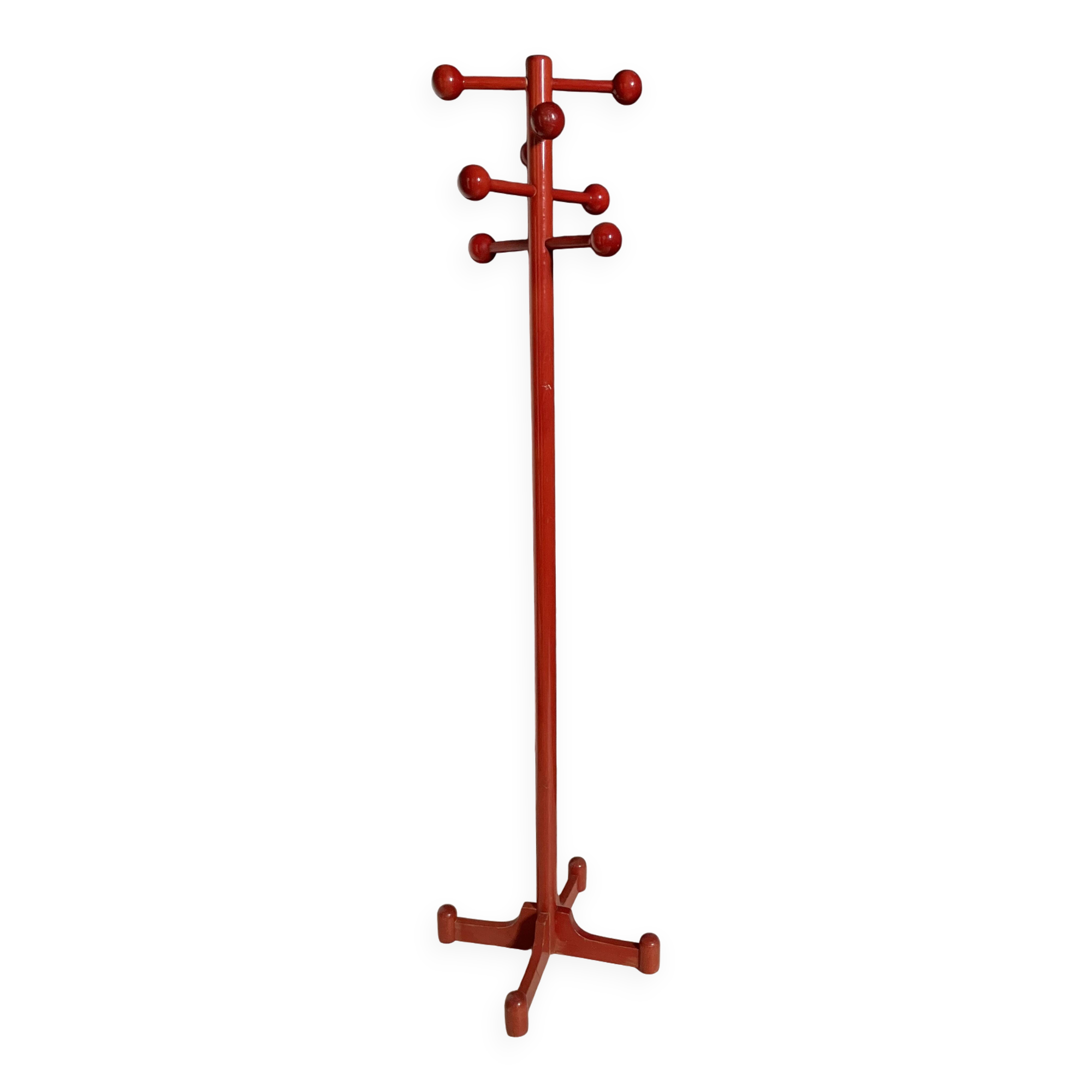 Porte manteau rouge vintage années 80