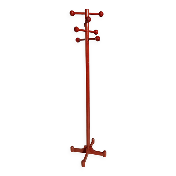 Porte manteau rouge vintage années 80