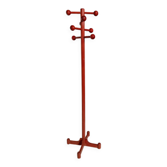Porte manteau rouge vintage années 80