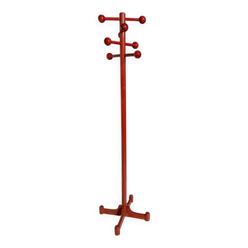 Porte manteau rouge vintage années 80