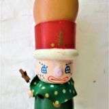 Vintage hand-painted old wooden shell