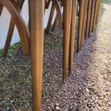 Series of 6 vintage old restaurant bistro chairs - 1950s