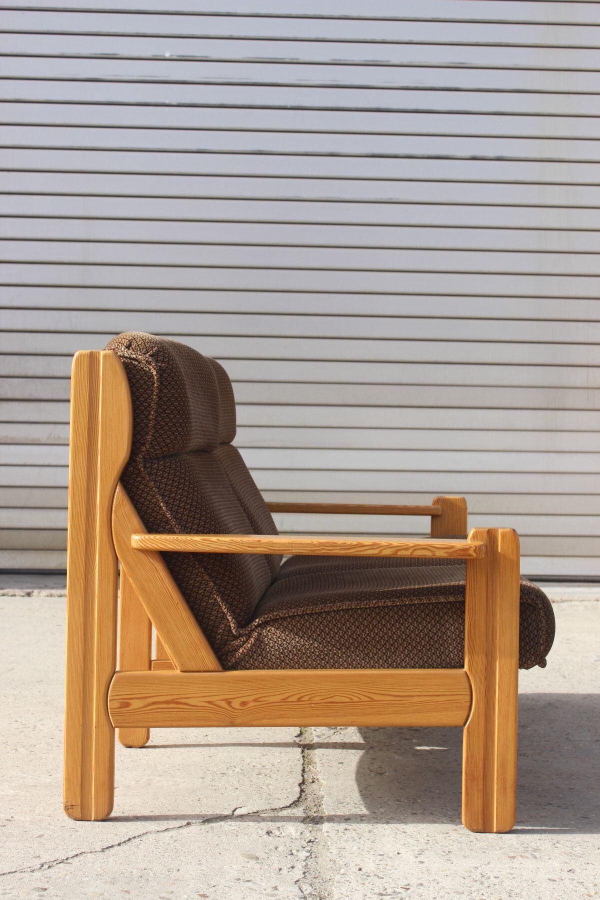 Vintage Scandinavian sofa in solid pine 50s/60s