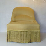 Ancien fauteuil crapaud mordoré or