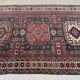 Antique Caucasian rug 215x126 cm Lesghi Star tribal Kazak rug large 2522
