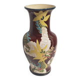 Ceramic vase decoration: 2 unwinged Dragons / Yin Yang Sun - Signed Pictogram (Signature on the ide