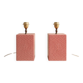 Pink Italian table lamps, 1970s.