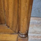 Exceptional Empire period wardrobe in solid walnut, 19th century, circa 1800