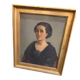 Oil on canvas signed Giraudeau 1930 portrait of a woman.