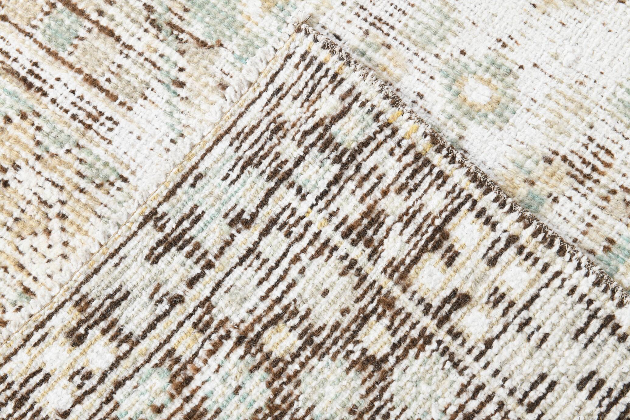 3x6 Shades Of Beige & Brown Classic Vintage Rug, 104x174Cm SK 17854