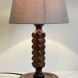 Charles Dudouyt style wooden lamp