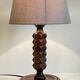 Lampe bois façon Charles Dudouyt