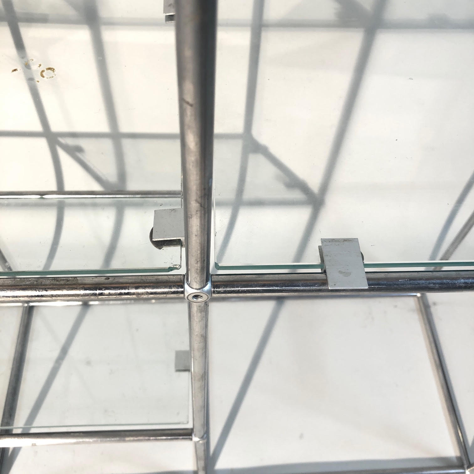 1970 chrome tubular shelf