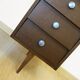 70s wooden desk with green tray