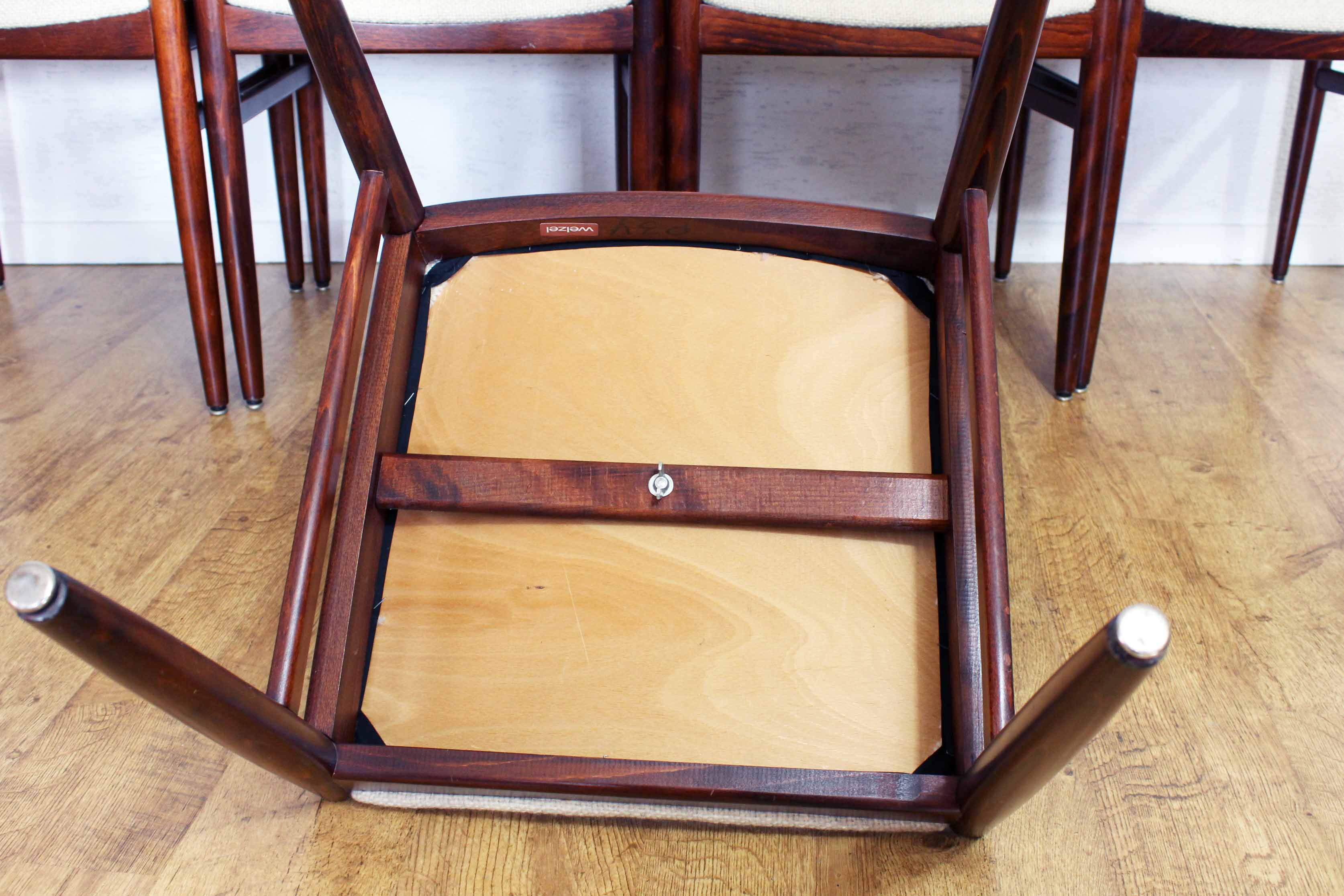 Set of 6 chairs Scandinavian design, 60s