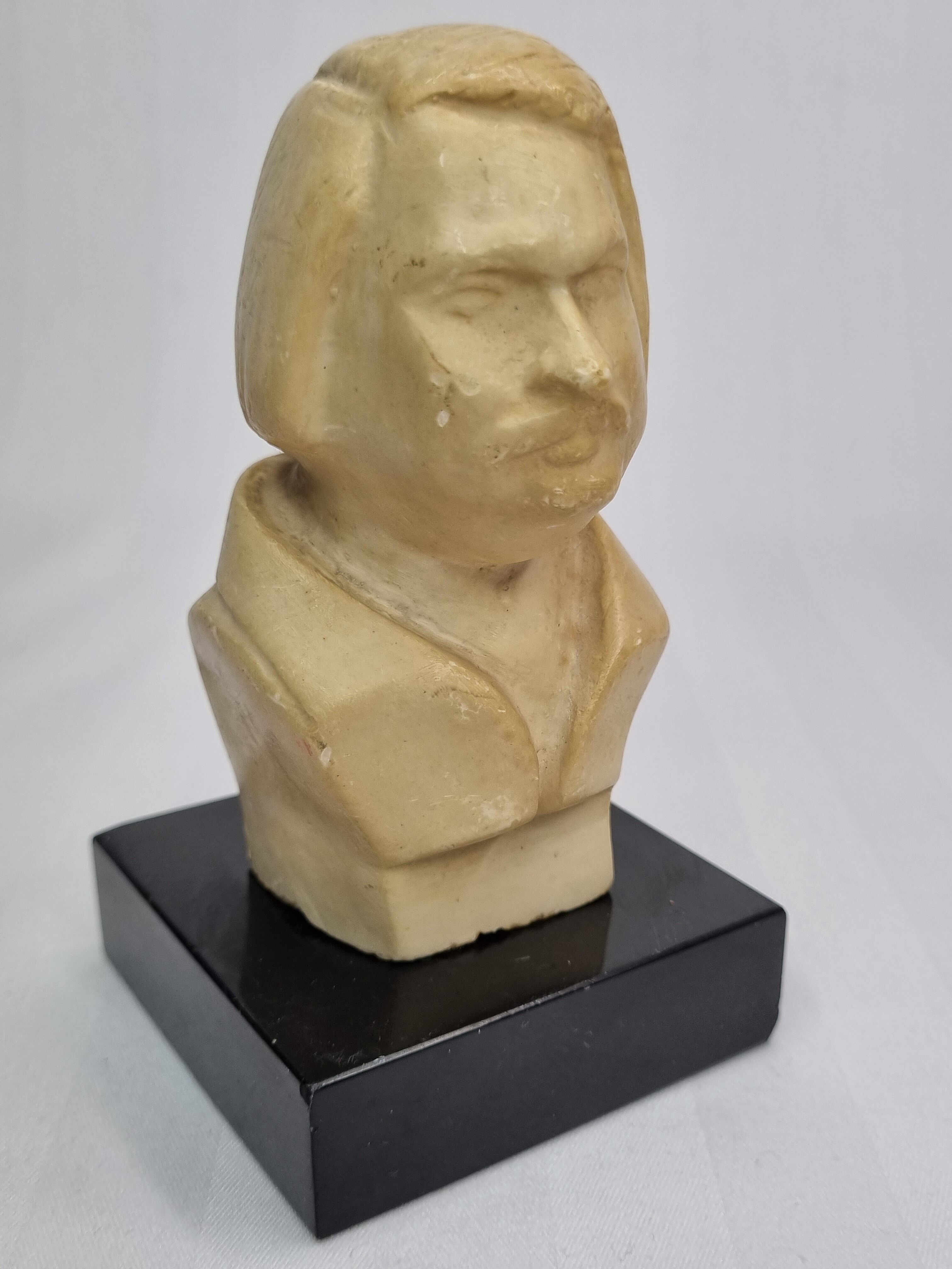 Buste en plâtre d'Honoré de Balzac, 13 cm