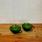 Set of 2 large vintage green Vereco mugs