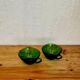 Set of 2 large vintage green Vereco mugs