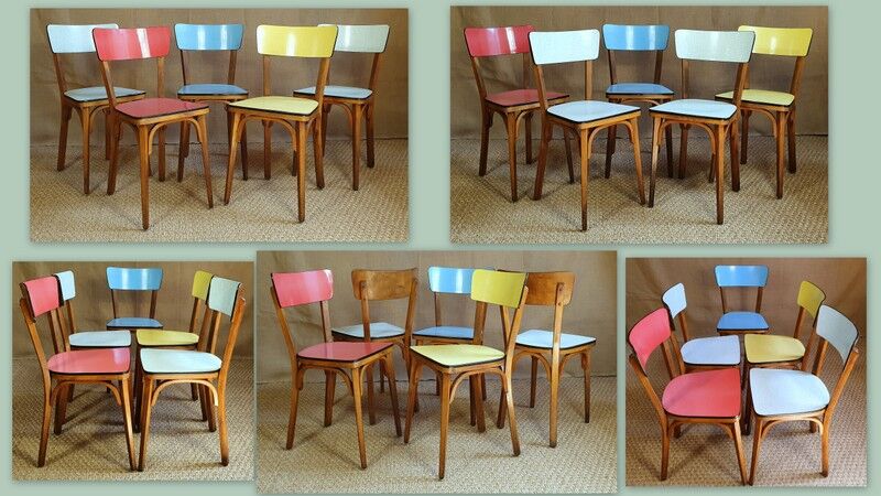 5 chairs bistro Baumann 60s