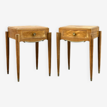 Pair of 1940s art deco bedside tables