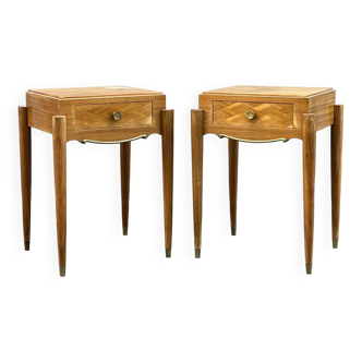 Pair of 1940s art deco bedside tables