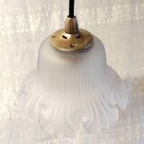 Art Deco style pressed glass portable lamp - mid-20th century
