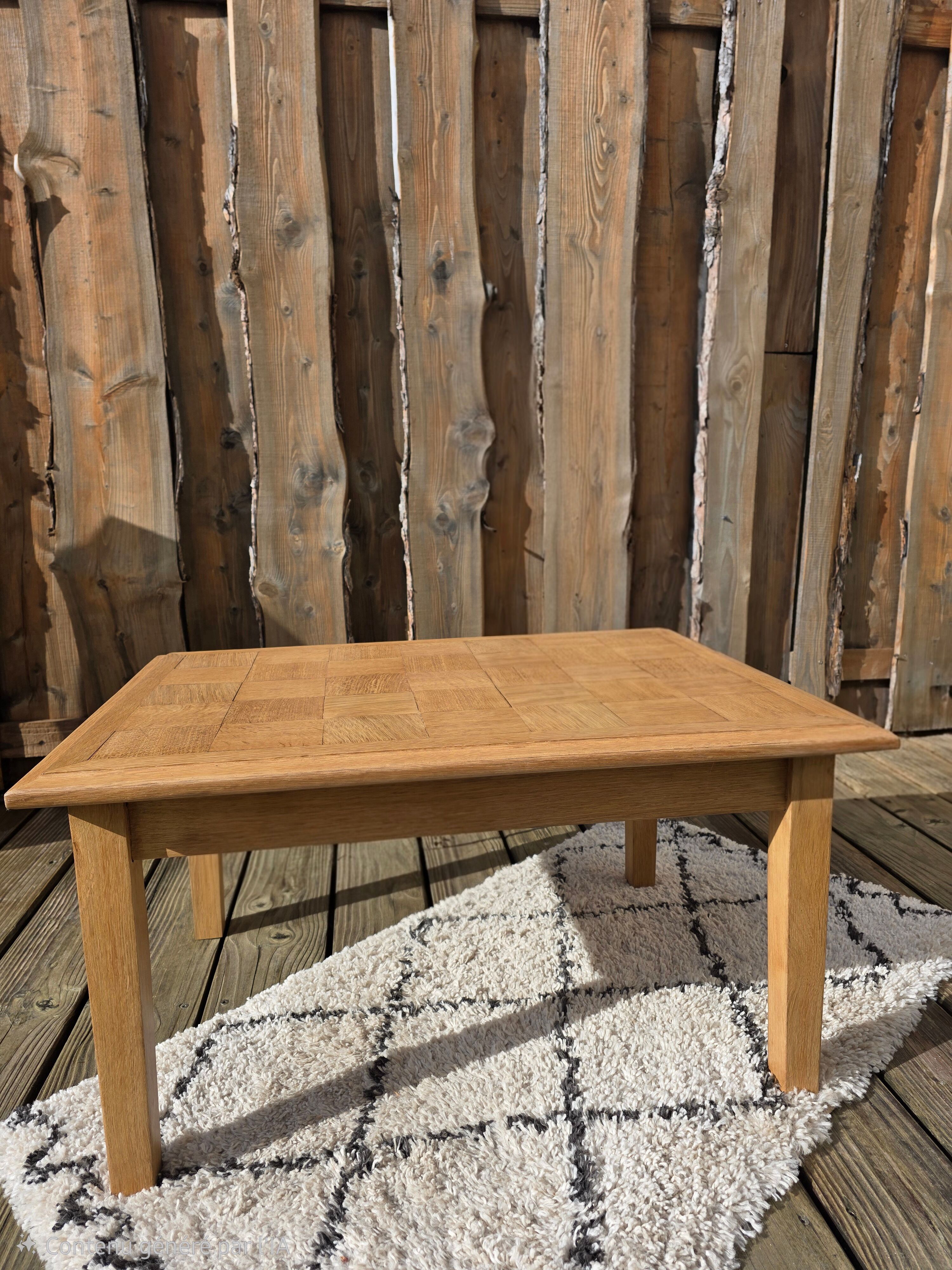 Antique solid oak coffee table