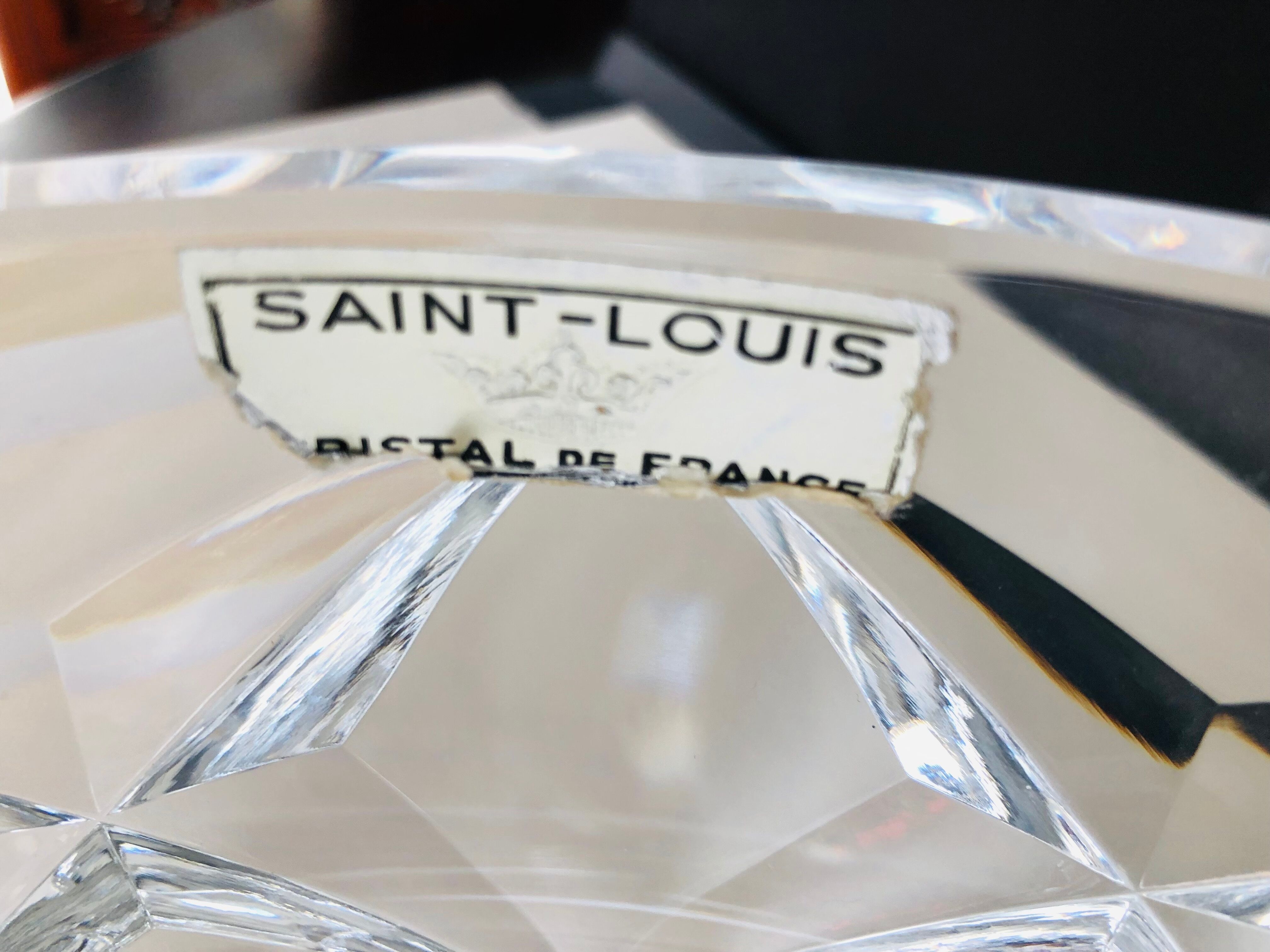 Large cut / bowl in cut crystal of Saint Louis