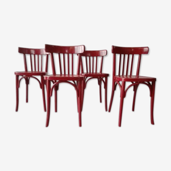 Suite de 4 chaises bistrot bentwood circa 1930