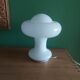 Mushroom lamp peill putzler in white opaline 60'S