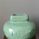 Vintage vase, handmade pottery, mint green, slow country decoration