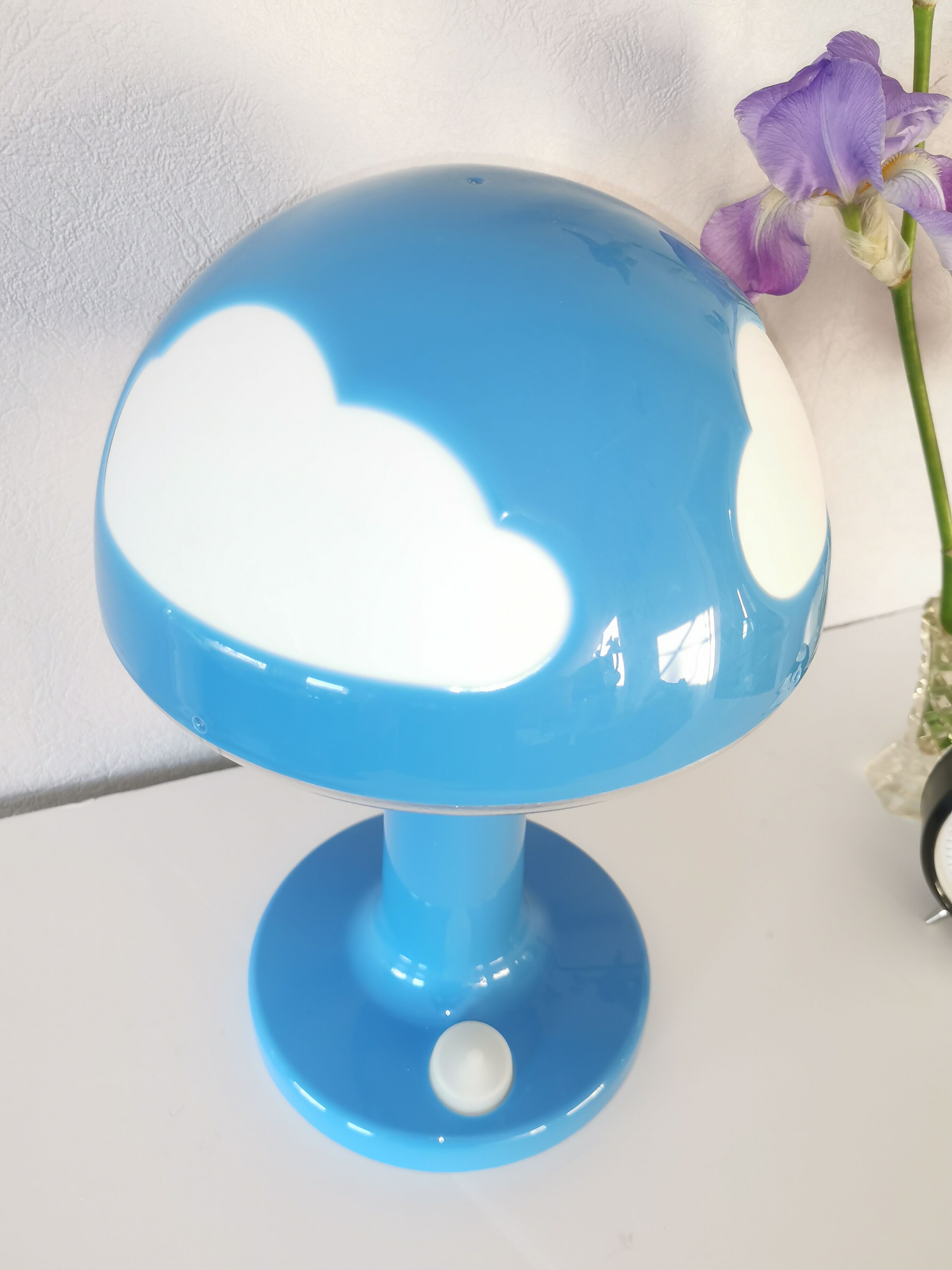 Mushroom lamp, blue cloud Skojig, design Henrik Preutz for Ikea, 1990