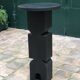 Sellette - Table d'appoint en bois teinté noir