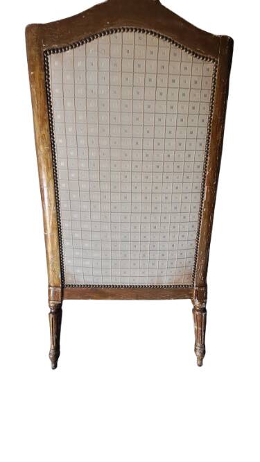 Pair of restored Louis XV wingback armchairs – new fabric