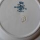 Set of 4 mismatched blue flat plates