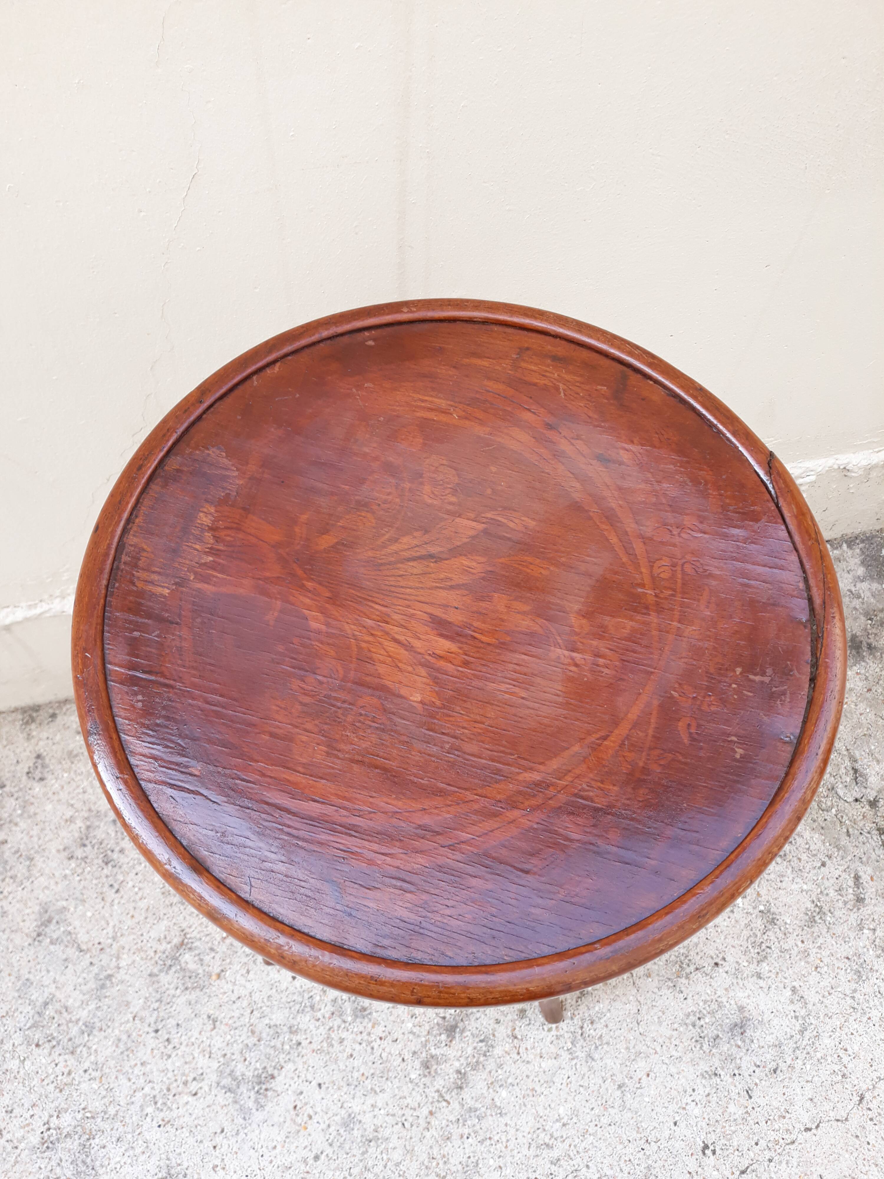 Bauman bistro 1900 wooden stool