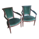 pair of 19th century Directoire armchairs with velvet seats