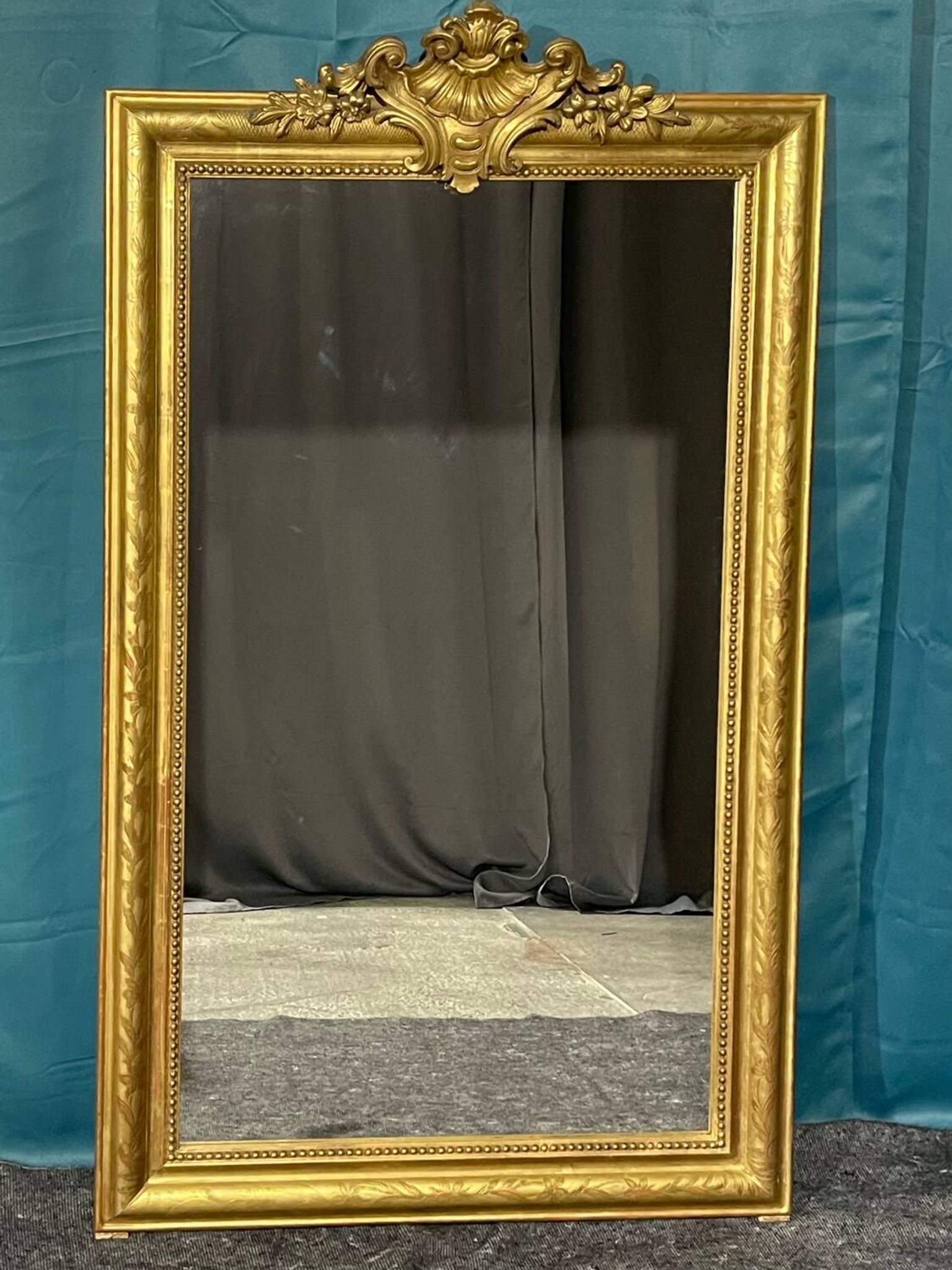 Antique mirror H140x 82.5 from the Louis Philippe period, very good condition