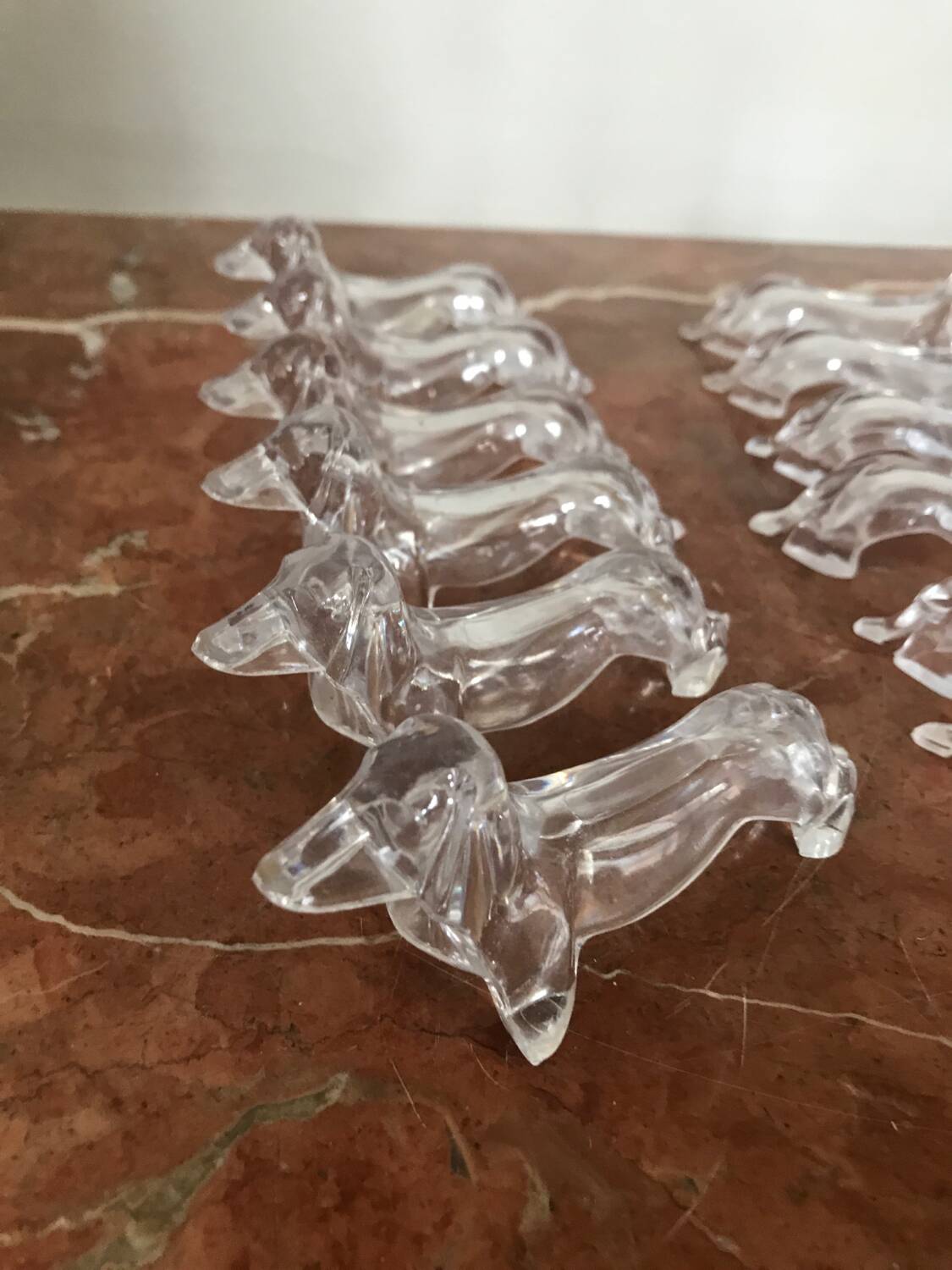 Series of 12 dachshund knife holders