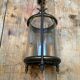 Ancienne suspension lanterne laiton 2 lumières + cylindre verre vintage