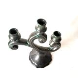 Pair of Large Vintage Ceramic Candelabras by Sars Potteries Maine