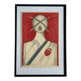 Lithographie originale de Uno Svensson, 1986. Michel Cassé