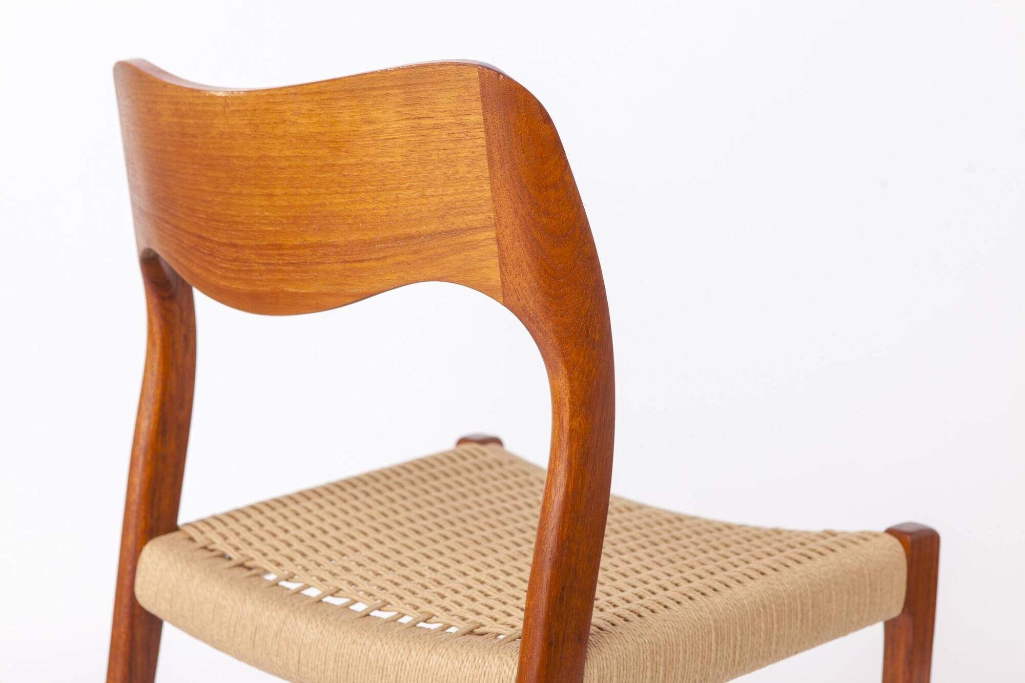 Niels Otto Møller Model 71 Teak Dining Chair, Danish 1950s - with Repair!