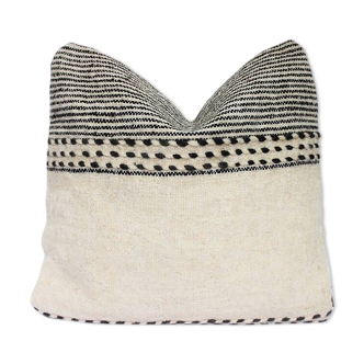 Berber Zanafi Cushion Cover Square - Handmade - 100% Wool and Cotton - 45x45 cm