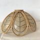 Hanging lampshade, mother-of-pearl and rattan pendant light