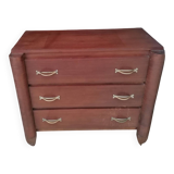 Small wooden veneer Art Deco chest of drawers.